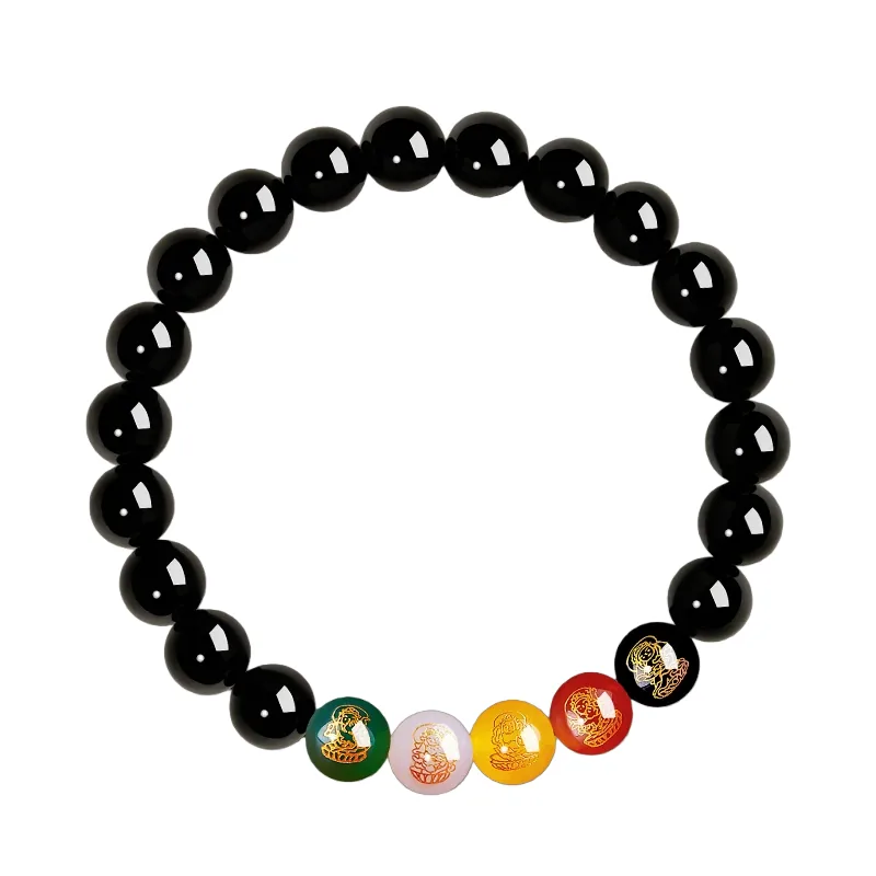 Five Wealth Gods — Obsidian view 1